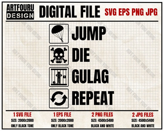 Videos Game Jump Die Gulag Repeat Svg Gift Idea for Gamer - Etsy Finland Videos Game Jump Die Gulag Repeat Svg Gift Idea for Gamer - Etsy Finland