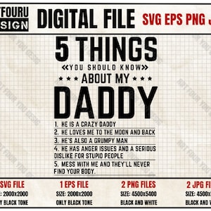 Best Daddy 5 Dinge, die Du wissen solltest über mein Papa Svg, Lustige Vatertagsgeschenke PAPA & SON Geschenke Png, Welten best promote to Papa Eps
