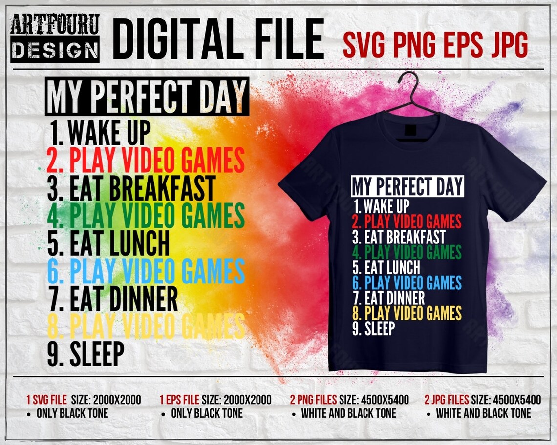 Game lover My Perfect Day Video Games 2021 svg Funny Cool Game lover My Perfect Day Video Games 2021 svg Funny Cool