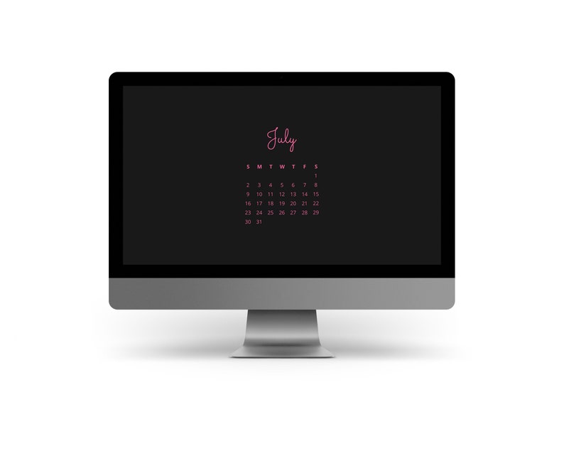 Pink Desktop Calendar