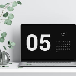 Desktop Wallpaper 2026 Black And White Dark Desktop Calendar Il 2okb 