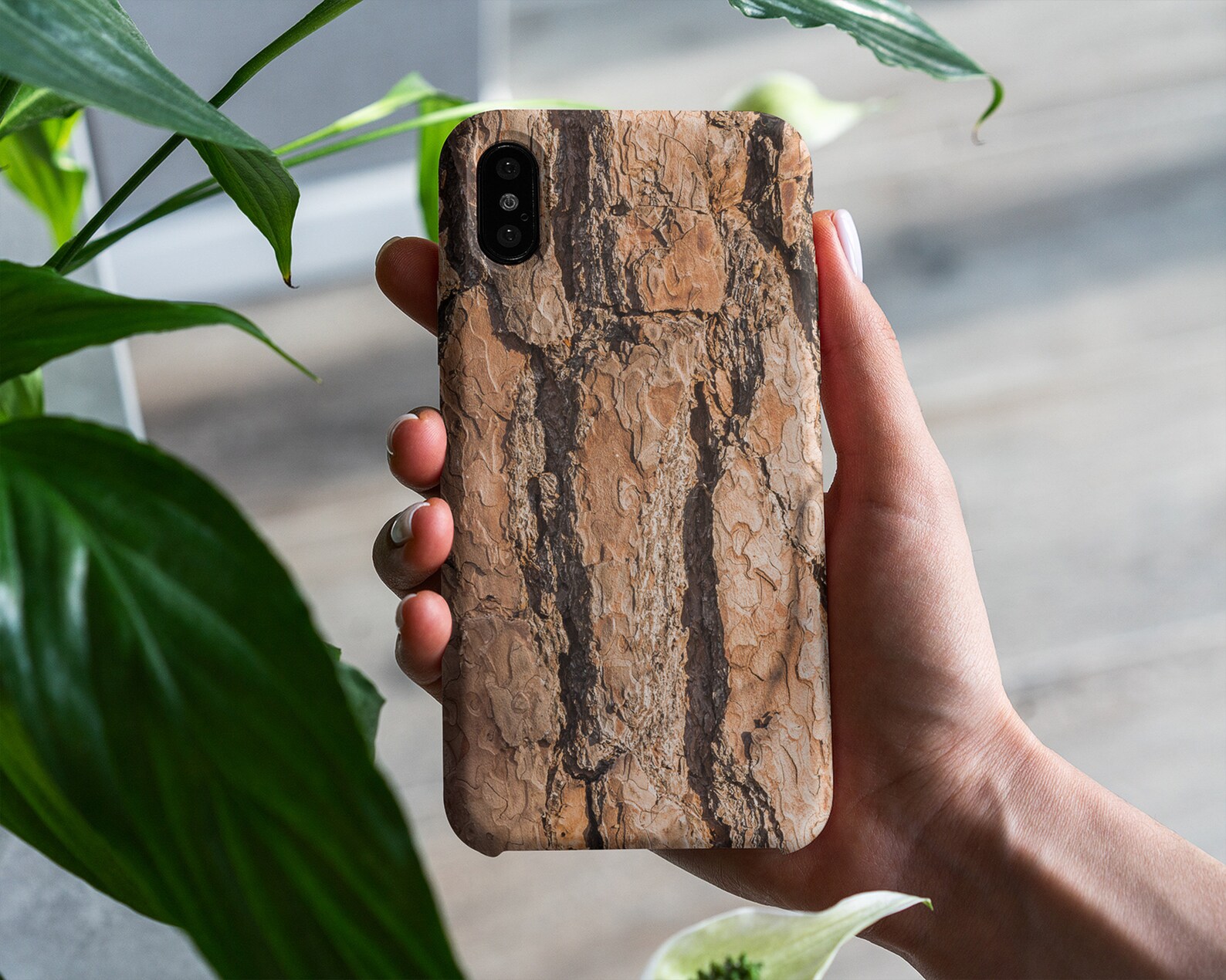 Tree bark tough phone case brown Etsy