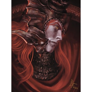Retrato de Messmer el Empalador - Arte original de Elden Ring - Impresión de póster
