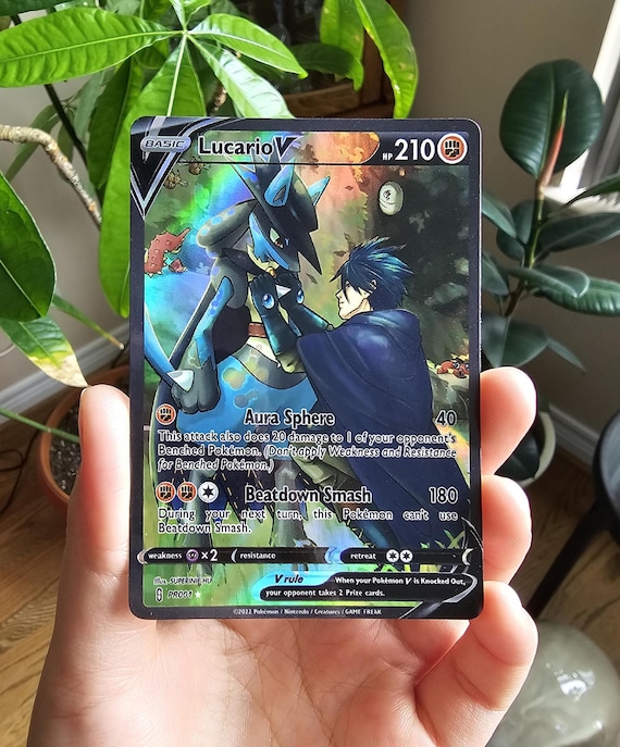 pokemon card lucario Custom Lucario V Card