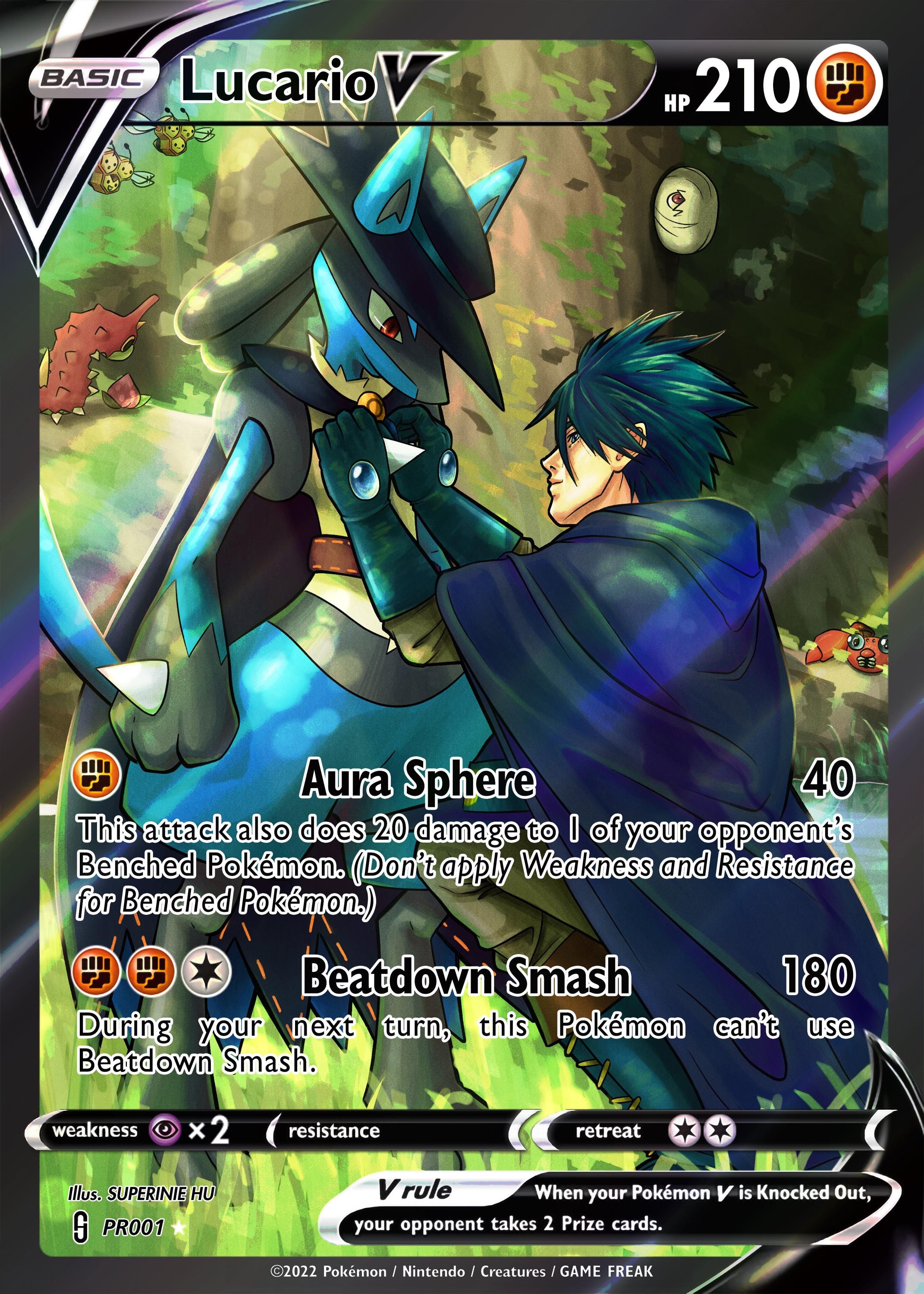 Custom Lucario V Card - Etsy