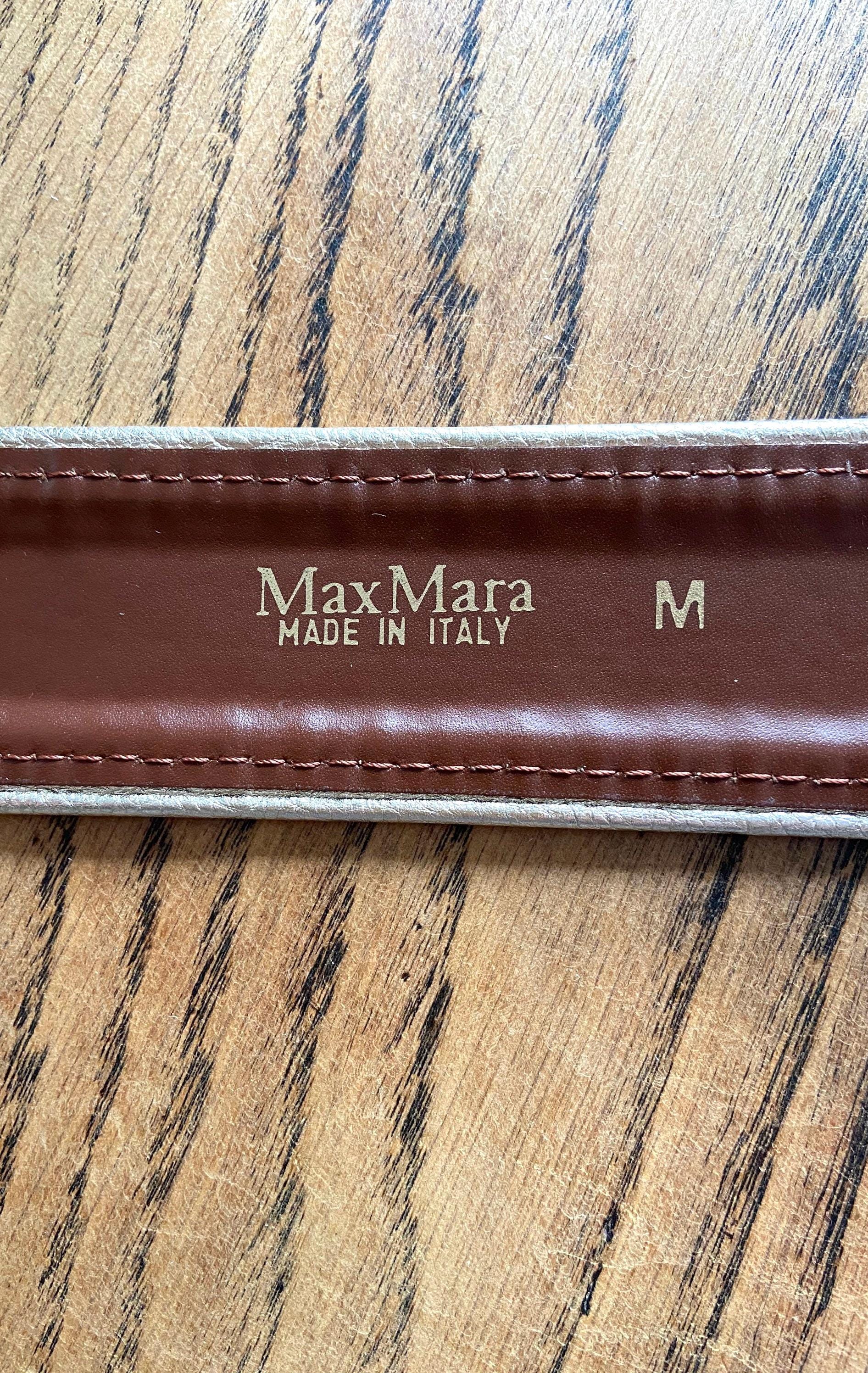 ‘S Max Mara chocolate brown leather belt Size L Max Mara Leather belt BUCKLE40XLONG in dark brown main image 2