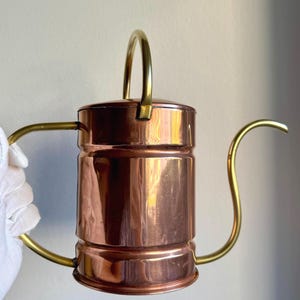 Vintage Copper Watering Can: French Country Cottage Decor