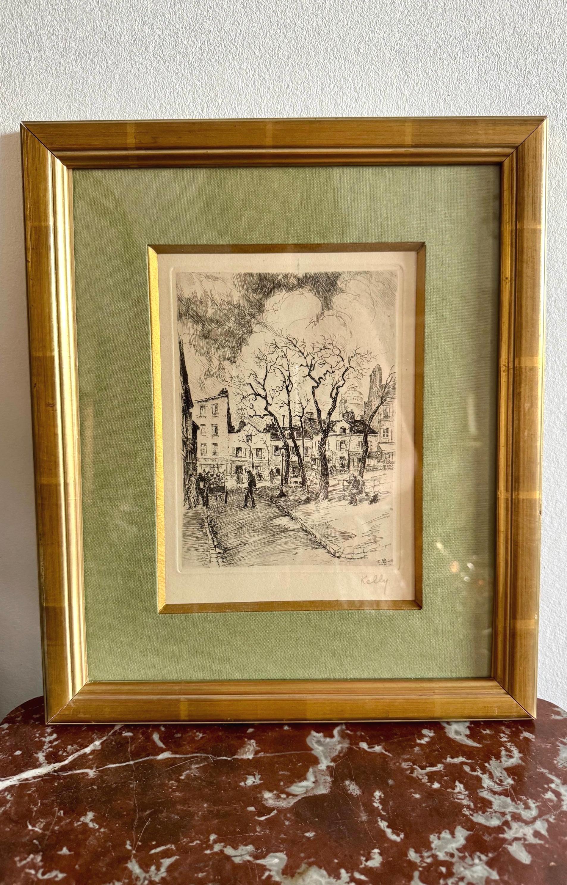 Gravure Signée Du Théâtre Du Palais Royal à Paris – Par André De Székely Kelly, Grand Format