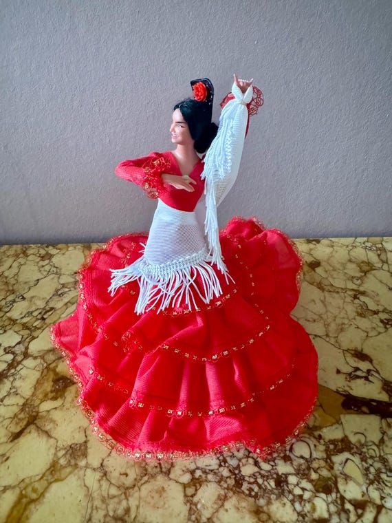 Spagnola Ballerine Flamenco Bambola Ballerina Di Flamenco Vintage