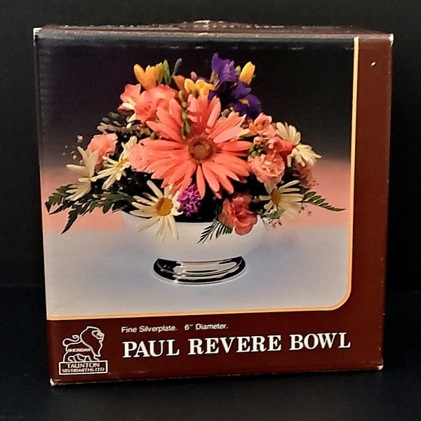 6" Silver Bowl with Pedestal, NIB, Paul Revere Sheridan Taunton Silversmiths - Tarnished; price will go up after I polish - buy it now!