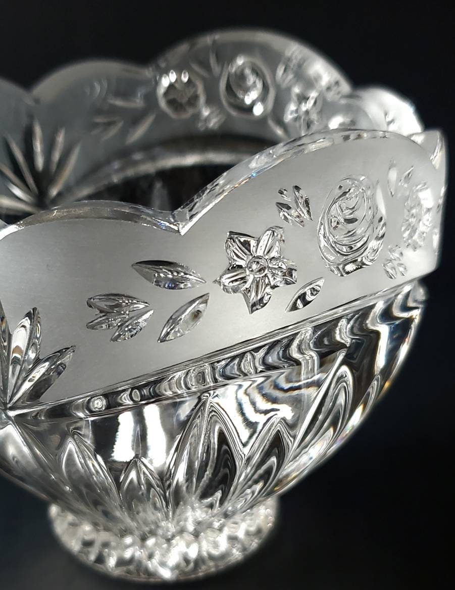 Oneida Southern Garden Lead Crystal Candy Dish or Bowl Etsy