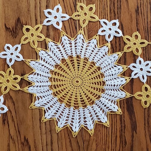 Flower Table Runner Crochet PATTERN Etsy