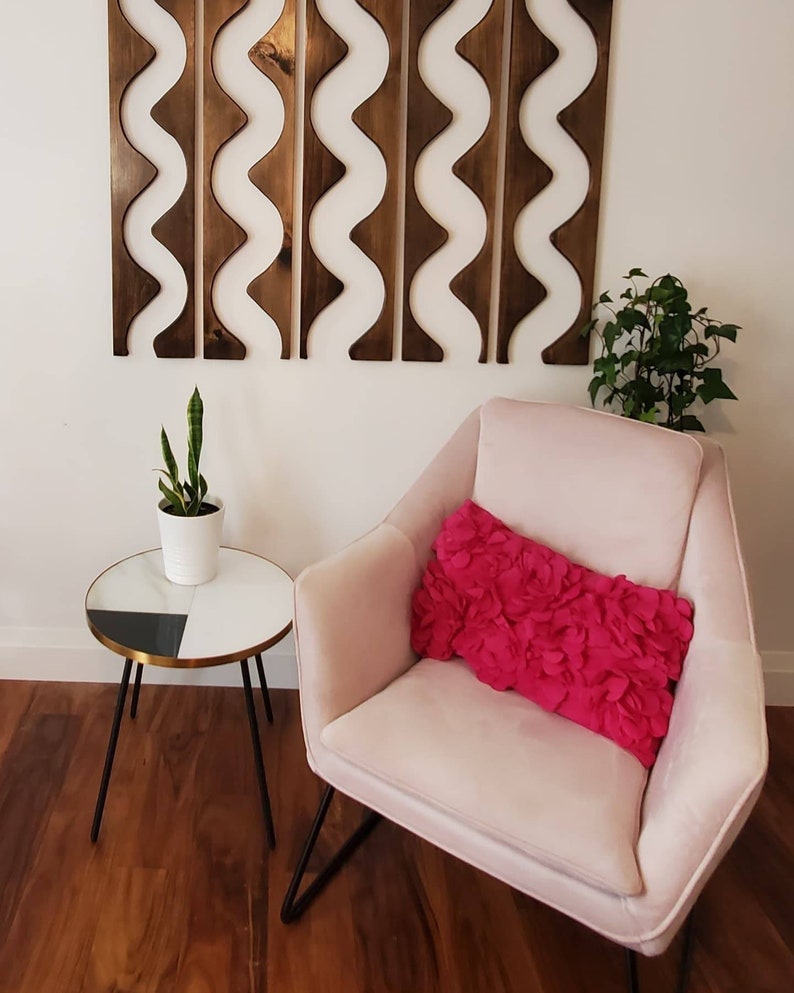 Solid Wood Wall Art Mid Century Modern Style - Etsy