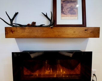 Fireplace Mantel, Floating Shelf, Rustic Shelves, Wood Shelf, Handcrafted Wall Mount Mantle