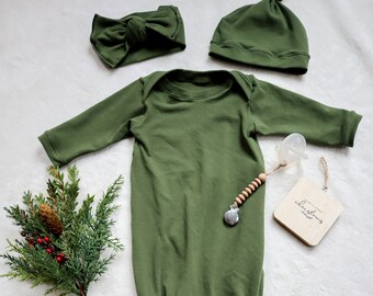 hunter green baby boy outfit