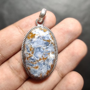 Pietersite 925 Sterling Silver Pendant A One Quality 100% Natural Oval Jewellery.