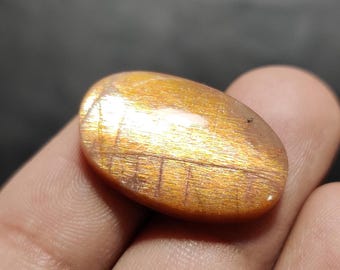 Rainbow Lattice Sunstone Oval Shape for making Jewelry.