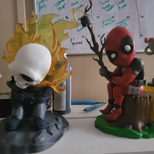 Camping fun with deadpool and ghost rider