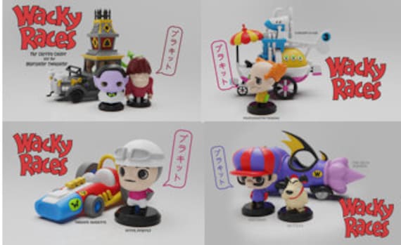 PLAKIT Cartoon Wacky Racers Characters - Etsy