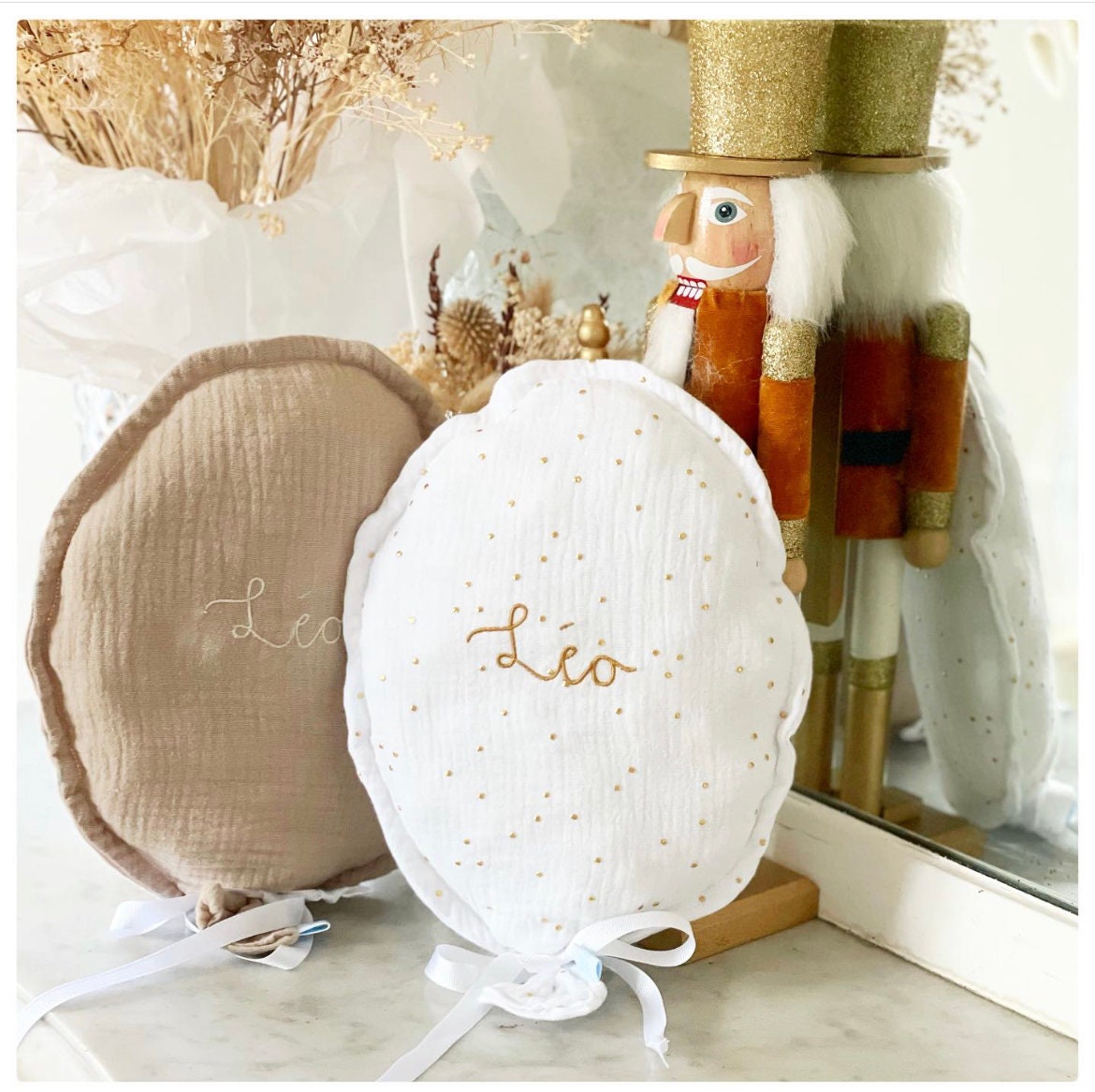 Ballon Déco Gaze de Coton - Personnalisé & Cousu Main