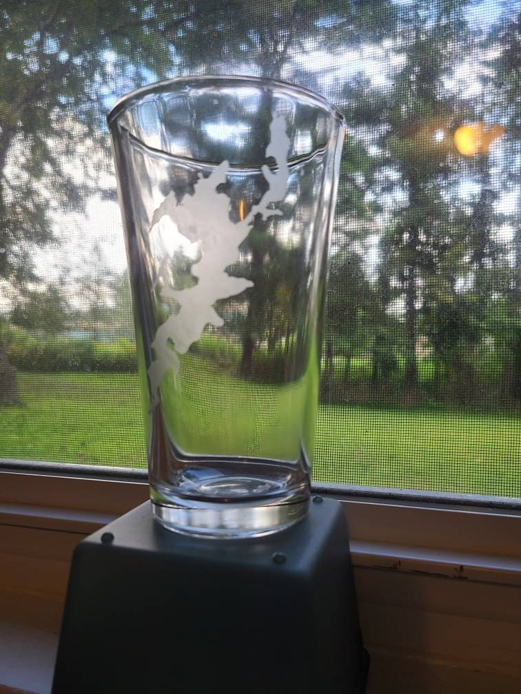 Lake Hopatcong Etched Pint Glass New Jersey Lake NJ Beer Etsy