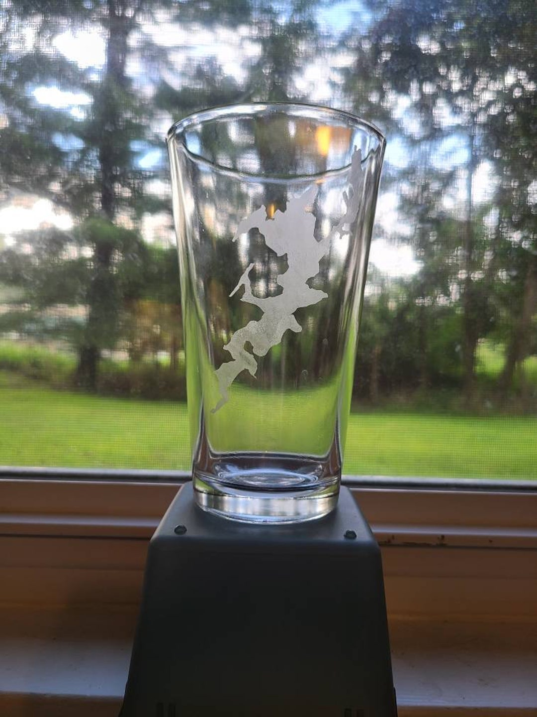 Lake Hopatcong Etched Pint Glass New Jersey Lake NJ Beer Etsy