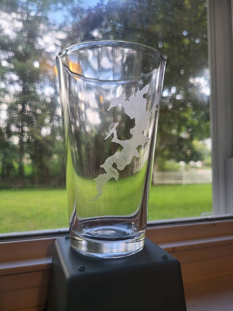 Lake Hopatcong Etched Pint Glass New Jersey Lake NJ Beer Etsy