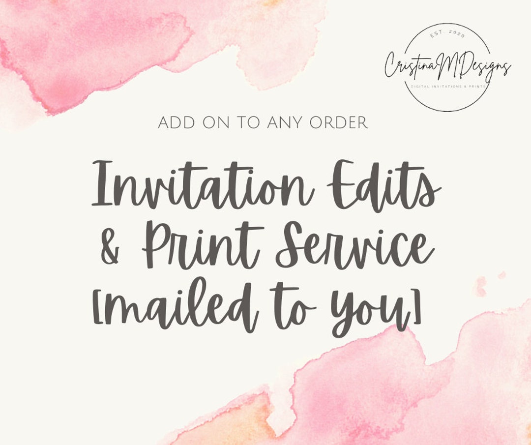 Add on Service,invitation Edits,custom Invitation Edits,add on Digital