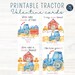 Editable Valentine Cards,blue Tractor Valentines,kids Valentine Cards ...