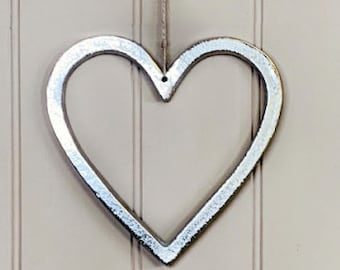 Aluminium Hanging Heart, 20cm