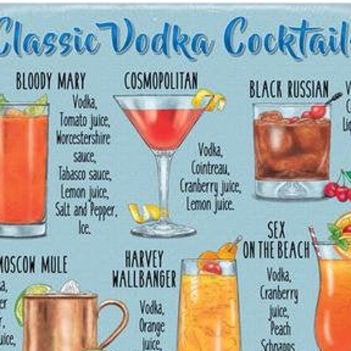 Classic Vodka Cocktails Etsy Canada