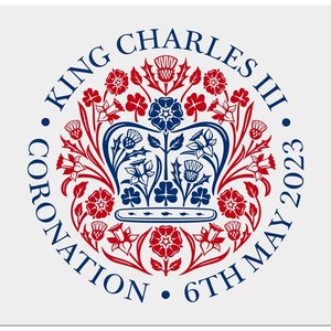 King Charles III Official Coronation 2023 Emblem 15 x 20 cm