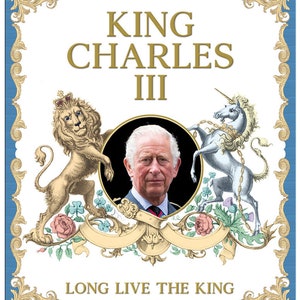 King Charles Metal Sign 15 x 20 cm
