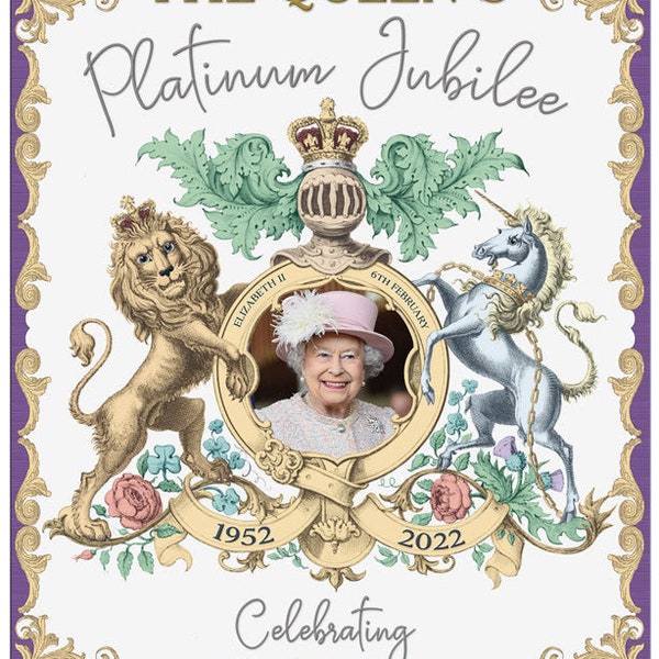 The Queen's Platinum Jubilee Metal Sign 15 x 20 cm