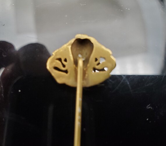 Beautiful Vintage Art Nouveau Style 14k Stick Pin - image 3