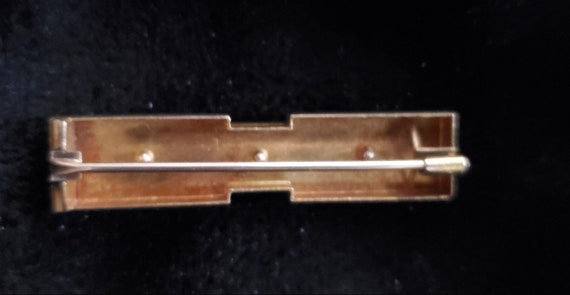 Antique 14k Gold Bar pin - image 3