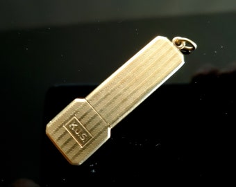 Vintage 14K Gold Hidden Key Pendant