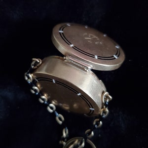 Antique 14K Gold Enameled Compact