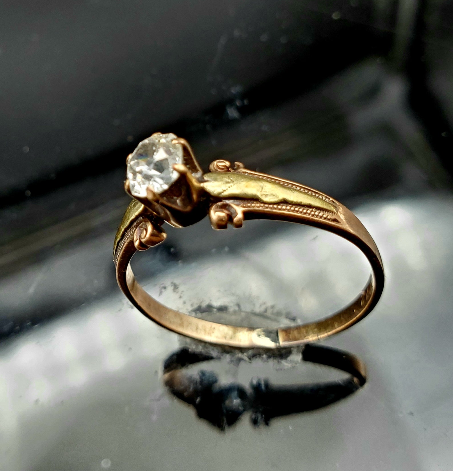 Lovely Victorian 15K Gold Old Miner Diamond Ring - Etsy