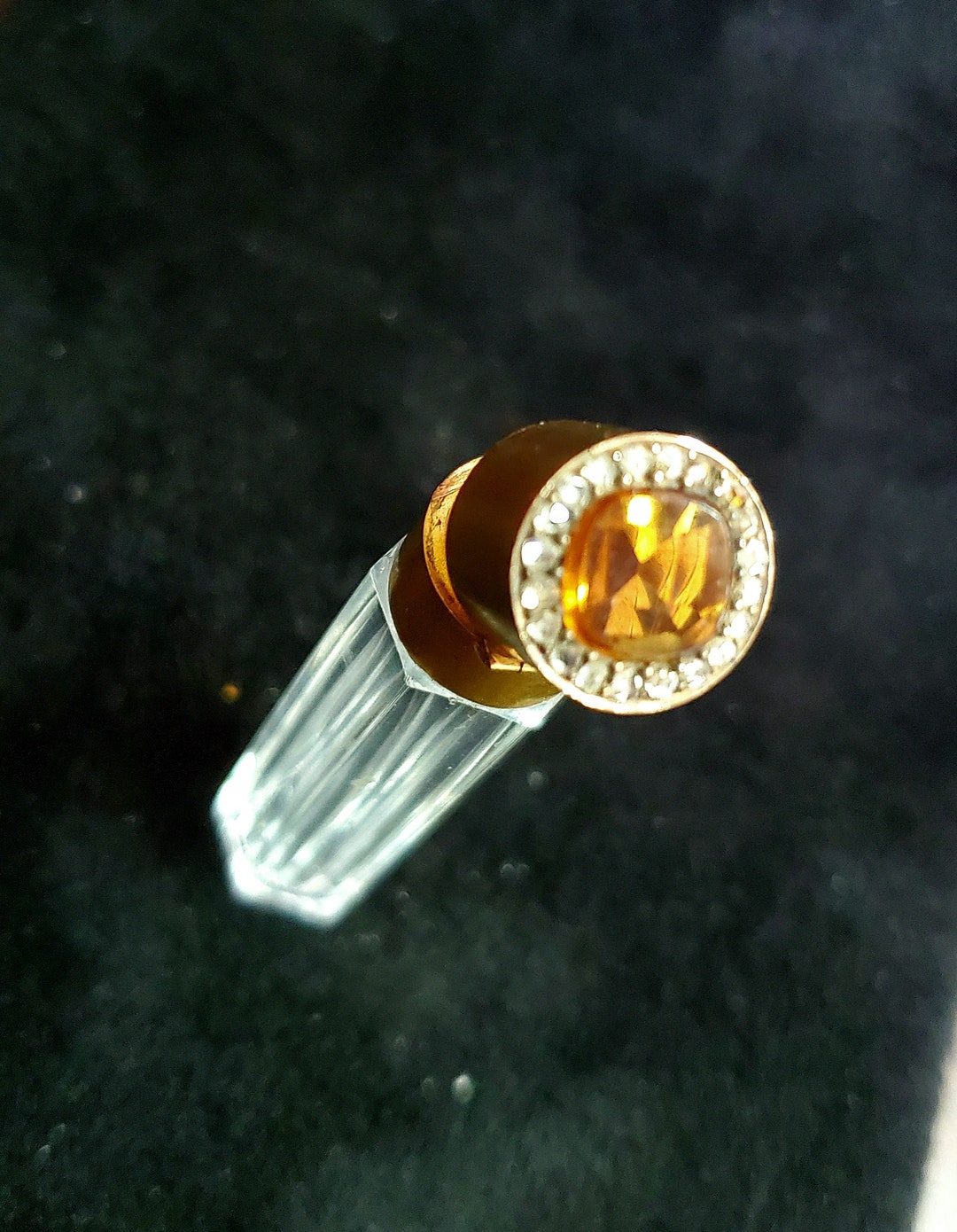 Antique Gold Diamond Perfume Bottle Etsy