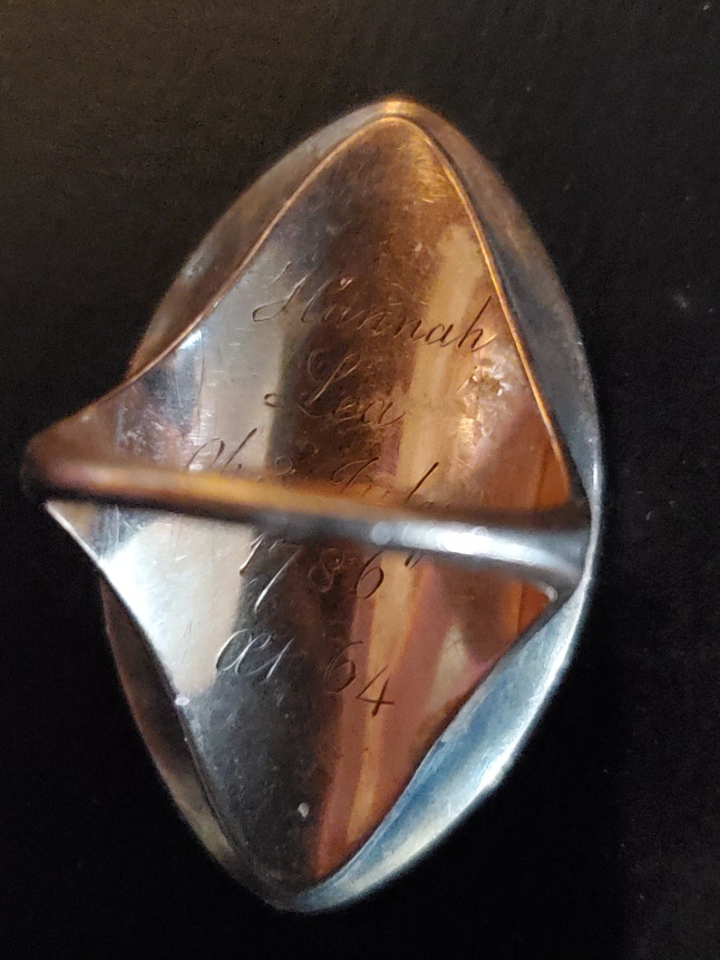 Georgian Sepia 14k Gold Memorial Ring - Etsy