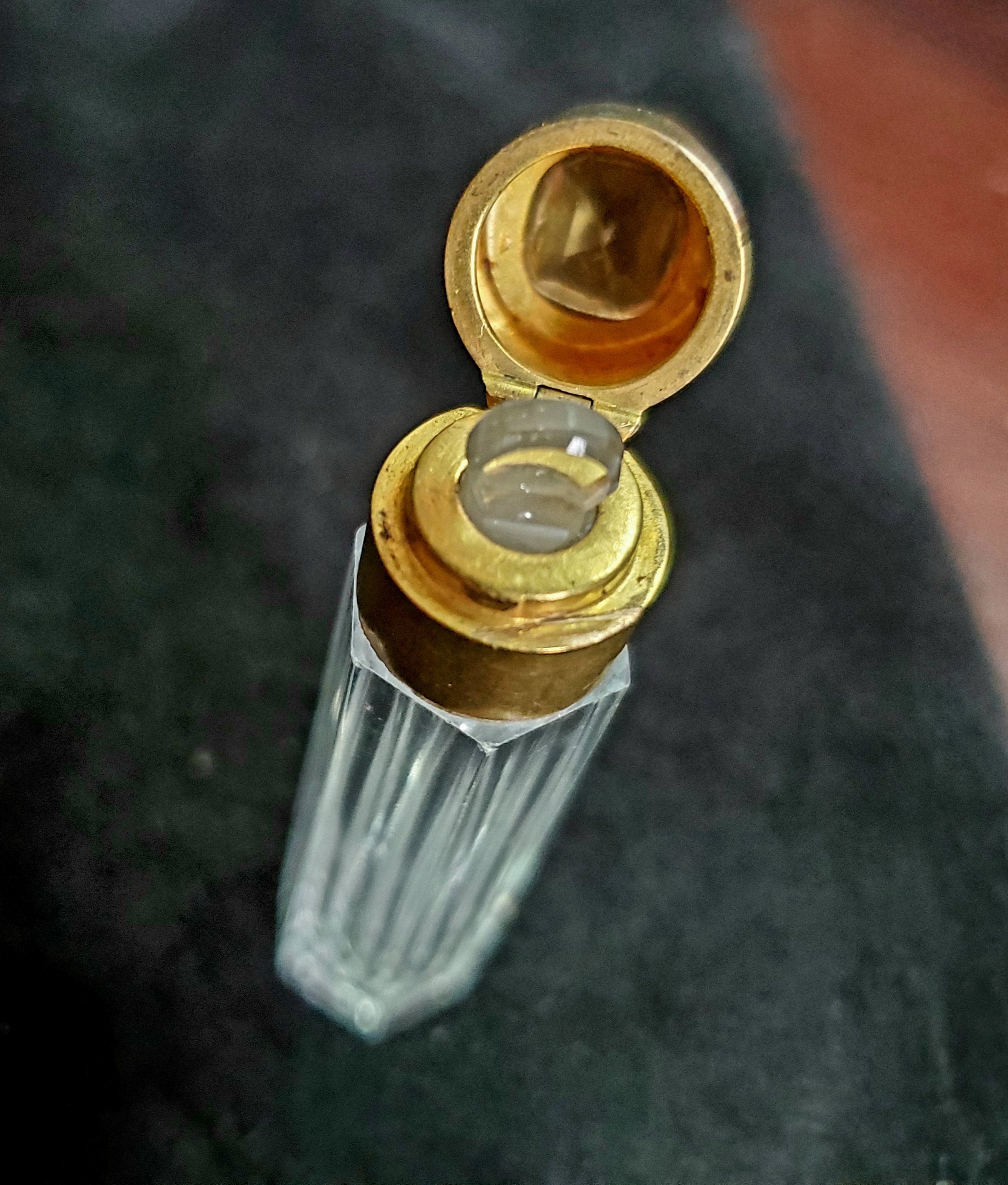 Antique Gold Diamond Perfume Bottle Etsy