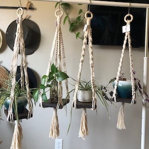 Single Macramé Shelf, Window Sill Shelf, Wall Hanging