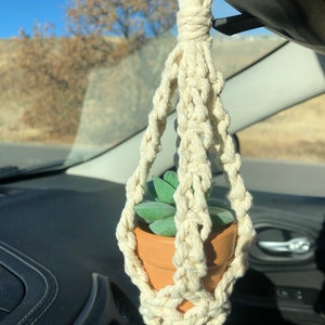 Macramé mini plantenhanger afbeelding 5