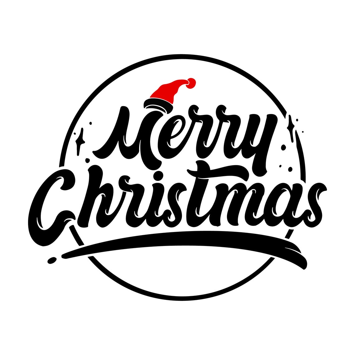 Merry Christmas Lettering svg png jpg eps pdf premade  Etsy