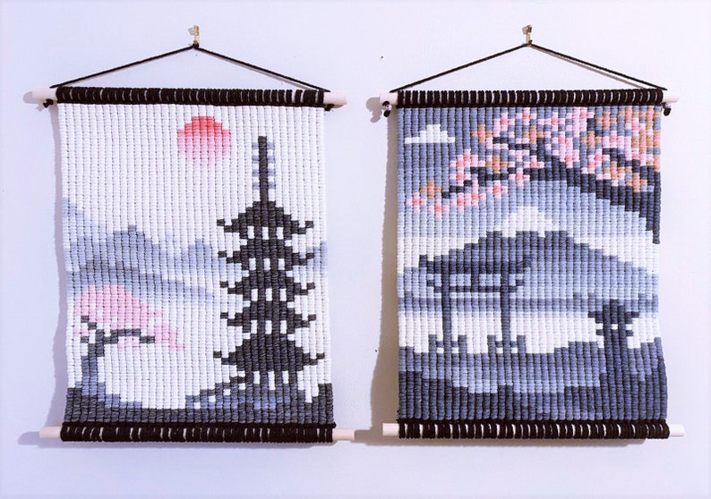 Japanese Sumie Inspired Pixel Art Torii Gate Scene With Etsy UK
