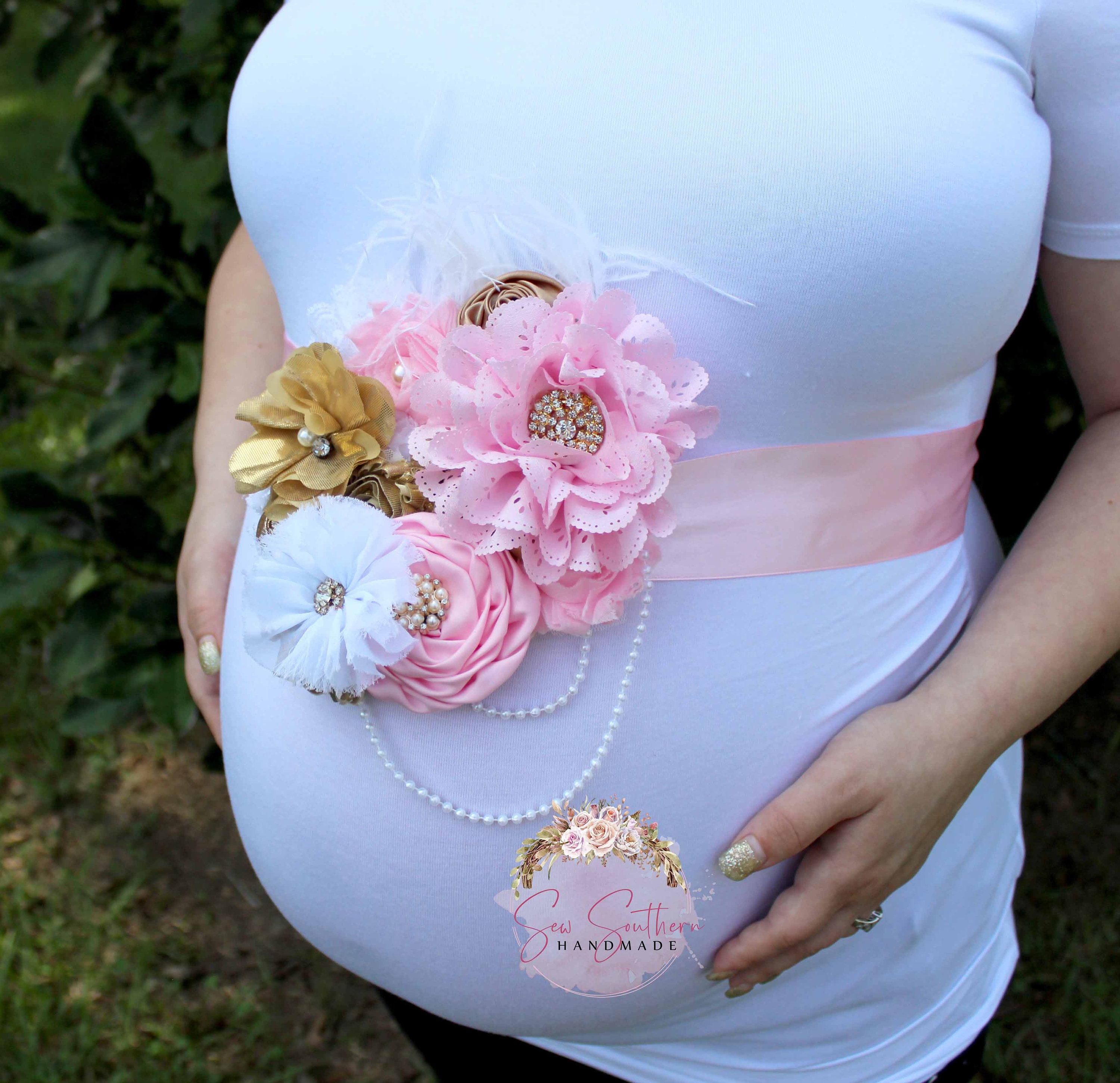 Best Shopping Deals Online The Hottest Design Silver Maternity Sash