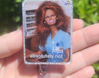 Funny Badge Reel | Cringe Doll WTF | Nurse Badge Reel Funny | ID Badge Holder | Nurse Gift | Nurse Badge Holder | ID Holder | Cute Badge