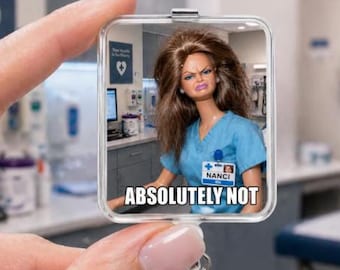 Funny Badge Reel | Cringe Doll WTF | Nurse Badge Reel Funny | ID Badge Holder | Nurse Gift | Nurse Badge Holder | ID Holder | Cute Badge