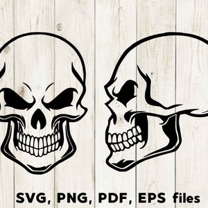 Skull SVG , skeleton SVG, Skull Clipart, Skull Cut Files For Silhouette, Files for Cricut, Skull Vector, Svg, Png, Pdf